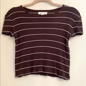 Casual dark gray striped shirt